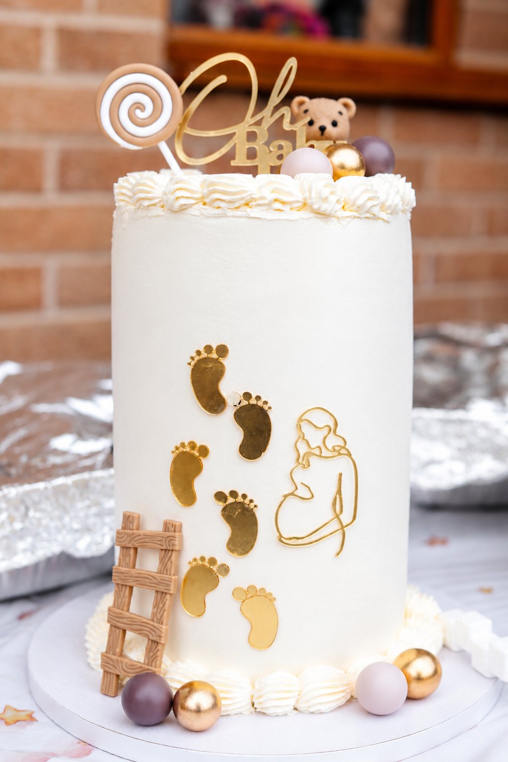 Baby shower cake detail