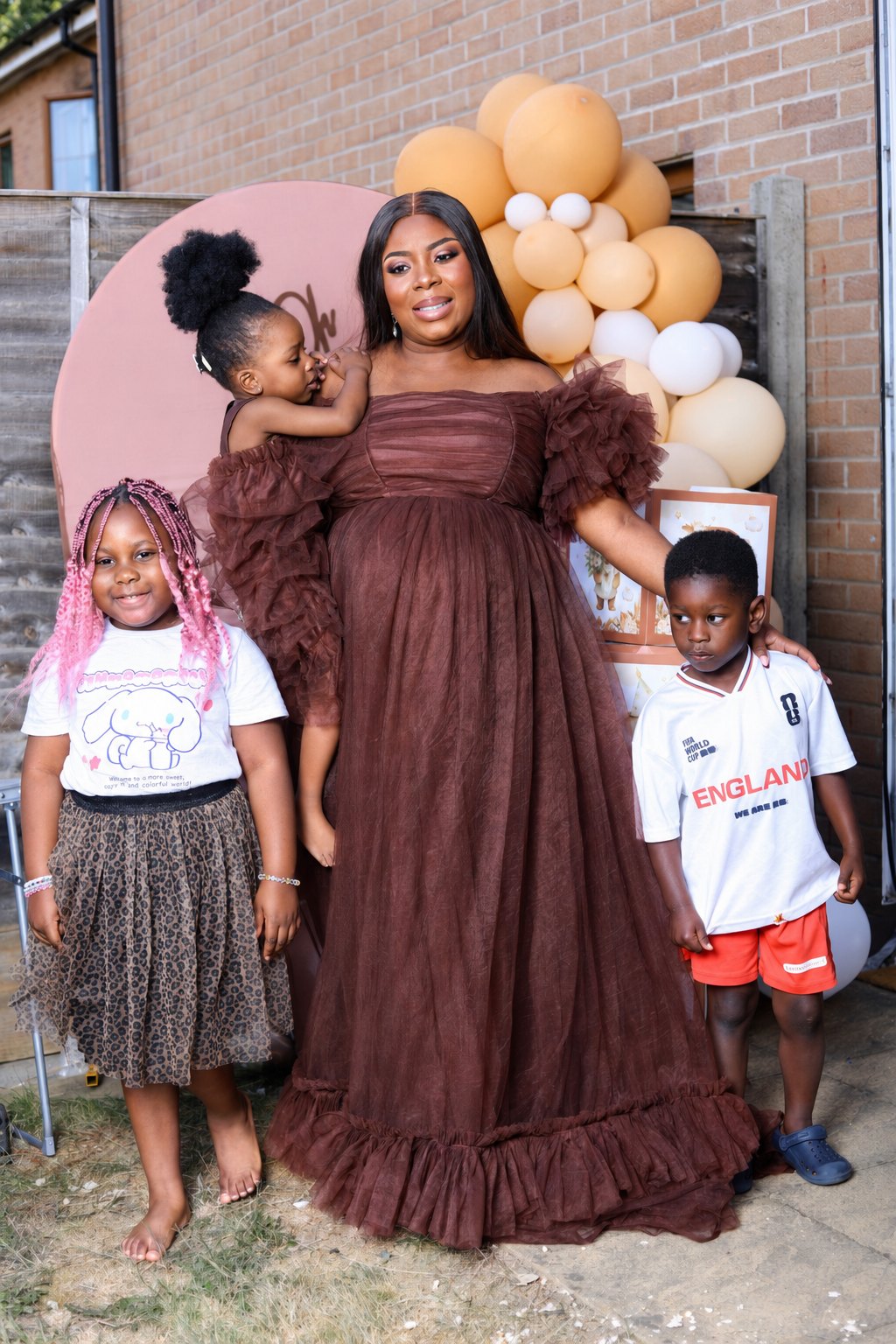 Family maternity celebration portrait
